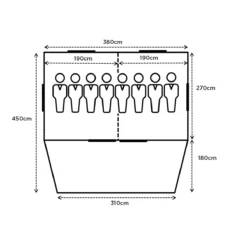 Turbo Lite Tent 380 Cabin Tent -AU Outdoor Equipment Shop TurboLiteTent380CabinTentFloorplan