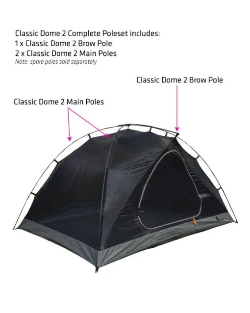 Classic Dome 2 Main Pole -AU Outdoor Equipment Shop tiffany mooney classic2 sparepolediagram 86501